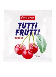 Пробник гель-смазки Tutti-frutti с вишнёвым вкусом - 4 гр. - Биоритм - купить с доставкой в Жуковском