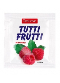 Пробник гель-смазки Tutti-frutti с малиновым вкусом - 4 гр. - Биоритм - купить с доставкой в Жуковском
