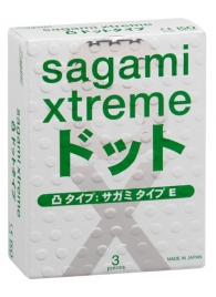 Презервативы Sagami Xtreme SUPER DOTS с точками - 3 шт. - Sagami - купить с доставкой в Жуковском