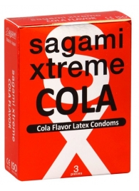 Ароматизированные презервативы Sagami Xtreme COLA - 3 шт. - Sagami - купить с доставкой в Жуковском