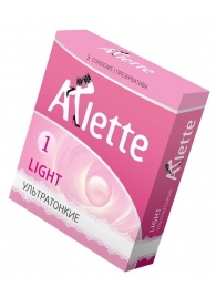 Ультратонкие презервативы Arlette Light - 3 шт. - Arlette - купить с доставкой в Жуковском