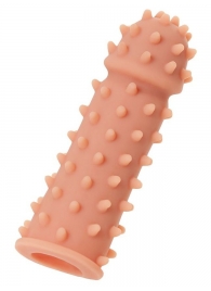 Телесная реалистичная насадка KOKOS Extreme Sleeve 03 с дополнительной стимуляцией - 12,7 см. - KOKOS - в Жуковском купить с доставкой