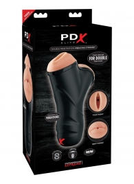 Мастурбатор в колбе с двумя тоннелями Double Penetration Vibrating Stroker - Pipedream - в Жуковском купить с доставкой