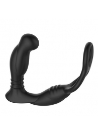 Черная анальная пробка NEXUS SIMUL8 с фиксацией на теле кольцами - Nexus Range - в Жуковском купить с доставкой