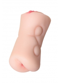 Телесный двусторонний мастурбатор Rich Fruit - вагина и анус - ToyFa - в Жуковском купить с доставкой