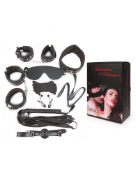 Большой игровой набор БДСМ: наручники, оковы, маска, кляп, плеть, ошейник с поводком, верёвка, зажимы для сосков - Notabu - купить с доставкой в Жуковском