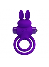 Фиолетовое эрекционное кольцо с вибростимуляцией клитора Vibrant Penis Ring III - Baile - в Жуковском купить с доставкой