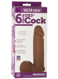 Насадка-мулат для трусиков Vac-U-Lock 6  ULTRASKYN Cock - 17,3 см. - Doc Johnson - купить с доставкой в Жуковском