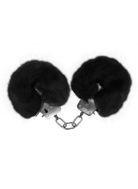 Черные меховые наручники Love с ключиками - Baile - купить с доставкой в Жуковском