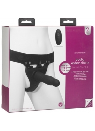 Черный полый вибрострапон Body Extensions BE Aroused - 17,78 см. - Doc Johnson - купить с доставкой в Жуковском