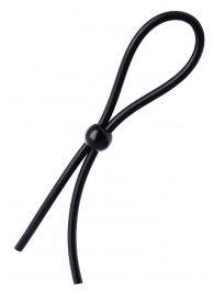 Черное лассо на пенис с одной бусиной - A-toys - в Жуковском купить с доставкой
