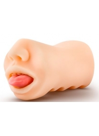 Телесный мастурбатор-ротик с язычком Oral Anne - Blush Novelties - в Жуковском купить с доставкой