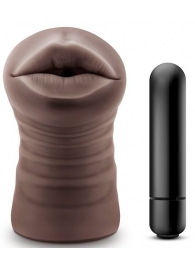 Коричневый мастурбатор-ротик Heather - Blush Novelties - в Жуковском купить с доставкой