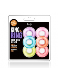 Набор из 6 эрекционных колец King of the Ring - Blush Novelties - в Жуковском купить с доставкой