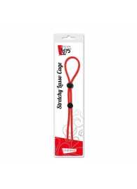Красное лассо на пенис с двумя бусинами STRETCHY LASSO CAGE - Dream Toys - в Жуковском купить с доставкой