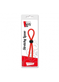 Красное эрекционное лассо с одной бусинкой-утяжкой STRETCHY THICK LASSO - Dream Toys - в Жуковском купить с доставкой