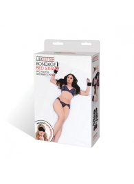 Чёрные манжеты для фиксации на кровати Bondage Bed Strap - Lux Fetish - купить с доставкой в Жуковском