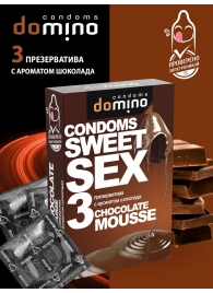 Презервативы для орального секса DOMINO Sweet Sex с ароматом шоколадного мусса - 3 шт. - Domino - купить с доставкой в Жуковском
