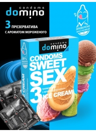 Презервативы для орального секса DOMINO Sweet Sex с ароматом мороженого - 3 шт. - Domino - купить с доставкой в Жуковском