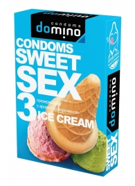 Презервативы для орального секса DOMINO Sweet Sex с ароматом мороженого - 3 шт. - Domino - купить с доставкой в Жуковском