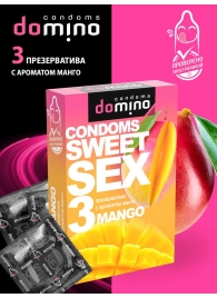 Презервативы для орального секса DOMINO Sweet Sex с ароматом манго - 3 шт. - Domino - купить с доставкой в Жуковском