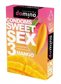 Презервативы для орального секса DOMINO Sweet Sex с ароматом манго - 3 шт. - Domino - купить с доставкой в Жуковском