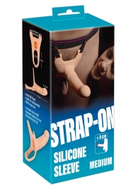 Силиконовый полый страпон на ремнях Silicone Strap-on - 16 см. - Orion - купить с доставкой в Жуковском