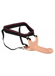 Силиконовый полый страпон на ремнях Silicone Strap-on - 16 см. - Orion - купить с доставкой в Жуковском