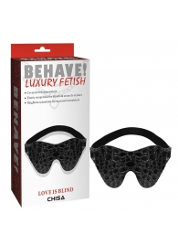 Черная маска на глаза Behave - Chisa - купить с доставкой в Жуковском