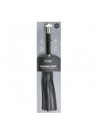 Черная плеть Easytoys Flogger With Metal Grip - 38 см. - Easy toys - купить с доставкой в Жуковском