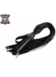 Черная плеть  Ковбой  с ручкой-фаллосом - 55 см. - Sitabella - купить с доставкой в Жуковском