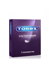 Презервативы Torex  Ультратонкие  - 3 шт. - Torex - купить с доставкой в Жуковском