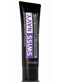 Возбуждающий гель-лубрикант на водной основе Sensual Arousal Lubricant - 10 мл. - Swiss navy - купить с доставкой в Жуковском