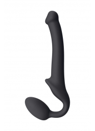 Черный безремневой страпон Silicone Bendable Strap-On S - Strap-on-me - купить с доставкой в Жуковском