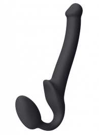 Черный безремневой страпон Silicone Bendable Strap-On S - Strap-on-me - купить с доставкой в Жуковском