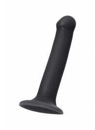 Черный фаллос на присоске Silicone Bendable Dildo M - 18 см. - Strap-on-me - купить с доставкой в Жуковском