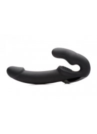 Черный безремневой страпон Urge Silicone Strap On с пультом ДУ - 24 см. - XR Brands - купить с доставкой в Жуковском