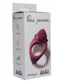 Бордовое эрекционное виброкольцо Pure Passion Midnight - Lola Games - в Жуковском купить с доставкой