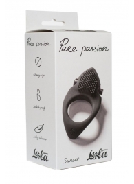 Черное эрекционное виброкольцо Pure Passion Sunset - Lola Games - в Жуковском купить с доставкой