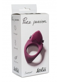 Бордовое эрекционное виброкольцо Pure Passion Sunset - Lola Games - в Жуковском купить с доставкой