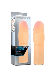 Телесная насадка-удлинитель на пенис PERFORMANCE 1.5INCH COCK XTENDER - 16 см. - Blush Novelties - в Жуковском купить с доставкой