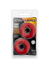 Набор из 2 красных эрекционных колец DONUT RINGS OVERSIZED - Blush Novelties - в Жуковском купить с доставкой