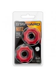 Набор из 2 красных фигурных эрекционных колец NUTZ - Blush Novelties - в Жуковском купить с доставкой
