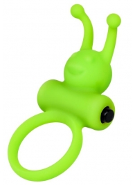 Зеленое эрекционное виброкольцо на пенис Cock Ring - A-toys - в Жуковском купить с доставкой