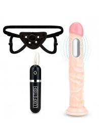 Регулируемые трусики с вибрирующей насадкой - 21 см. - Lux Fetish - купить с доставкой в Жуковском