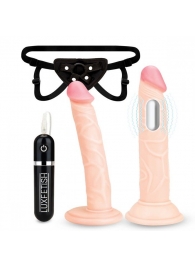 Регулируемые трусики с 2 насадками - 16 и 15 см. - Lux Fetish - купить с доставкой в Жуковском
