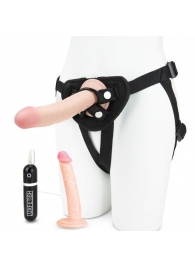 Регулируемые трусики с 2 насадками - 16 и 15 см. - Lux Fetish - купить с доставкой в Жуковском