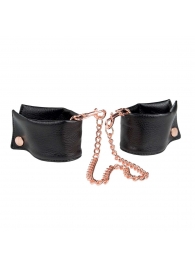 Черные мягкие наручники Entice French Cuffs с цепью - California Exotic Novelties - купить с доставкой в Жуковском