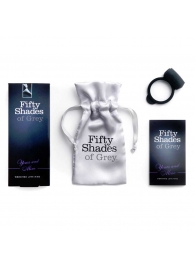 Темно-серое эрекционное кольцо Vibrating Love Ring с вибрацией - Fifty Shades of Grey - в Жуковском купить с доставкой