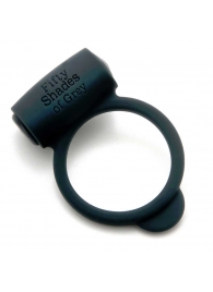 Темно-серое эрекционное кольцо Vibrating Love Ring с вибрацией - Fifty Shades of Grey - в Жуковском купить с доставкой